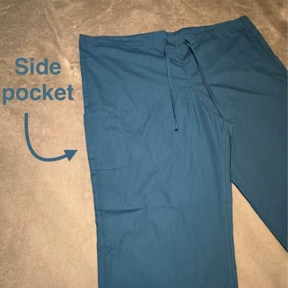 NEW Scrub Zone Caribbean Unisex Uniform Scrubs Pants - Picture 2 of 6